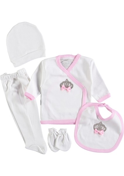 Missimosi Kral Taçlı Fiyonklu 5'li Erkek Zıbın Seti (%100PAMUKLU) (Hediye Paketli) fiyatları