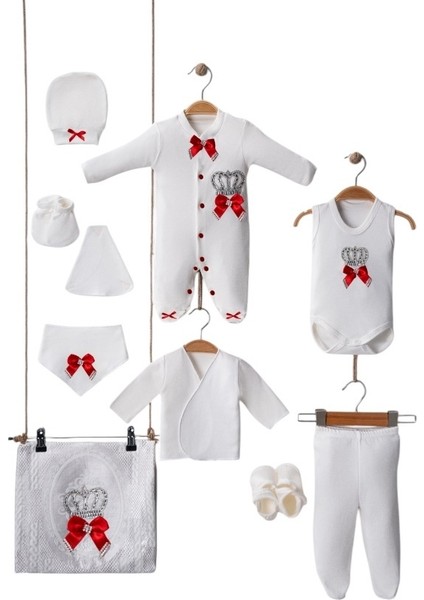 10 Lu Tulumlu Taşlı Lüx Set Hastane Çıkışı %100 Pamuklu fiyatları