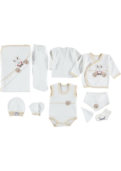 Tavşan Aplikeli Nohutlu 10'lu Zıbın Seti Hastane Çıkışı