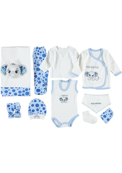 Fil Figürlü 10'lu Zıbın Seti Hastane Çıkışı modelleri