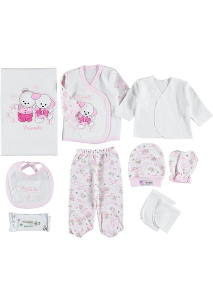 Arkadas Ayıcıklar Nakışlı 10'lu Zıbın Seti modelleri