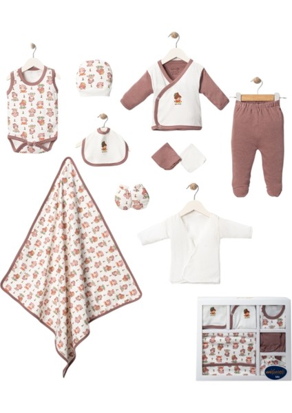 Baskılı 10'lu Zıbın Seti 1/3 Ay,bebek Zıbın Seti,hastane Çıkış Seti Lüks Set modelleri