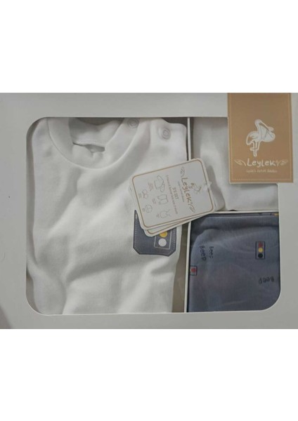 Beep Baskılı 5'li Zıbın Seti