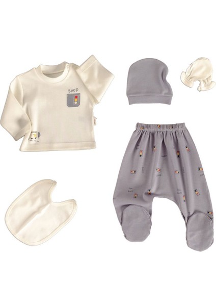 Beep Baskılı 5'li Zıbın Seti fiyatları