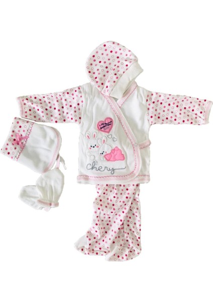 5li Hastane Çıkışı Yenidoğan Zıbın Seti %100 Pamuk