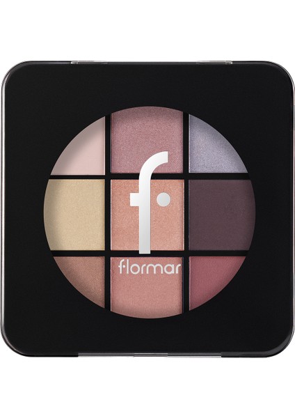 Kremsi Dokulu & Mat Bitişli/ışıltılı 9'lu Kompakt Göz Farı Paleti fiyatları