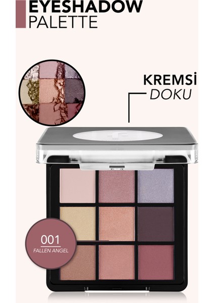 Kremsi Dokulu & Mat Bitişli/ışıltılı 9'lu Kompakt Göz Farı Paleti indirimleri