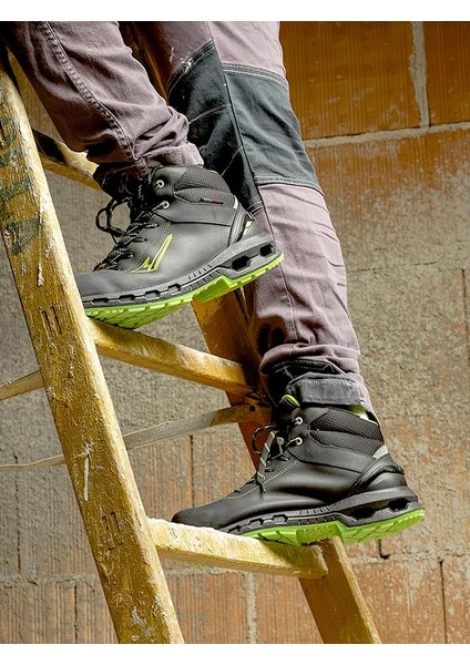 Garsport HEXA-G5000 Mıd E3 S3S Fo Sr Esd Bufalo Derisi Siyah/lime Iş Botu fırsatları