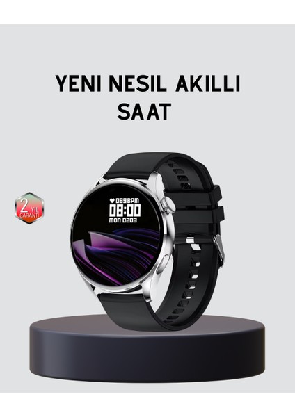 Gps’li Akıllı Saat 500 Mah Batarya Sesli Arama Bildirim Nabız Ölçer Spor Taki - EMY2438-6859