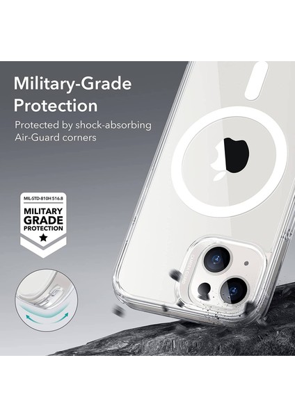 iPhone 13/14 Magsafe Şeffaf Mika Sararmaz Sert Kılıf