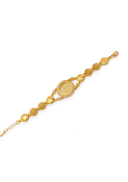 altın kaplama zirkon taşlı çeyrek altınlı bileklik blk-1203