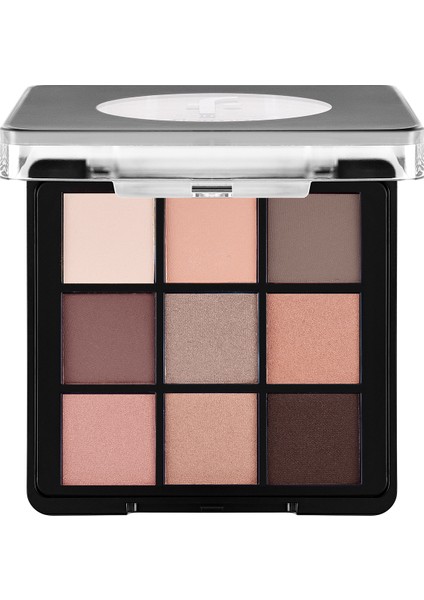 Kremsi Dokulu & Mat Bitişli/ışıltılı 9'lu Kompakt Göz Farı Paleti