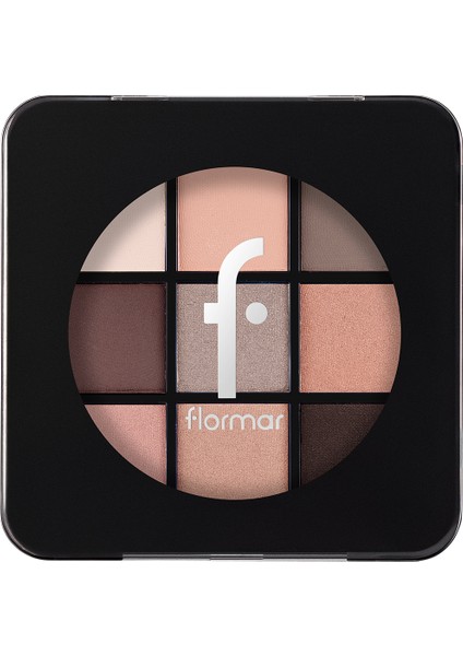 Kremsi Dokulu & Mat Bitişli/ışıltılı 9'lu Kompakt Göz Farı Paleti fiyatları