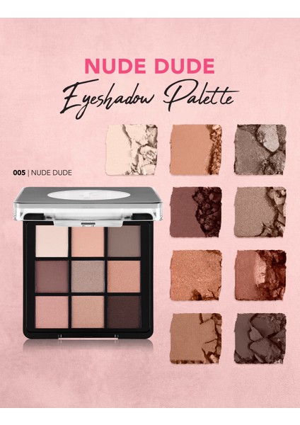 Kremsi Dokulu & Mat Bitişli/ışıltılı 9'lu Kompakt Göz Farı Paleti fırsatları