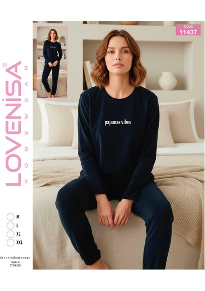 Kadın Kadife Uzun Kol Pijama Takımı