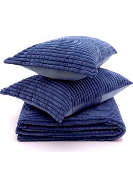 Modern 3 Parça Tek Battaniye Seti - Gri fiyatları