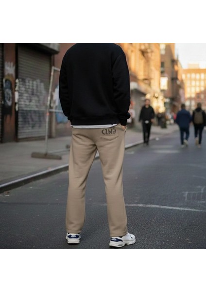 Kurukafa Baskılı Camel Eşofman Altı – Unisex %100 Pamuk 3 Iplik Şardonlu fiyatları