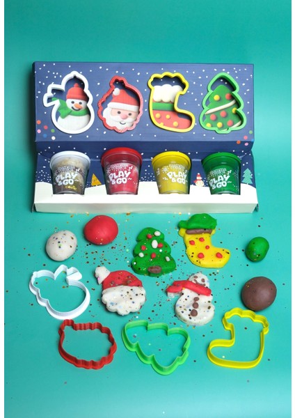 8 Li Yeni Yıl Oyun Hamuru Seti - 4 x 75GR fiyatları