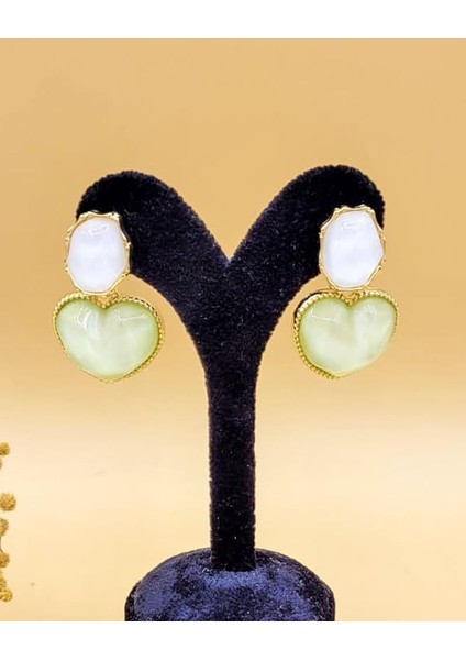 Su Yeşili Dalga Efektli Zr Model Sallantılı Küpe fırsatları