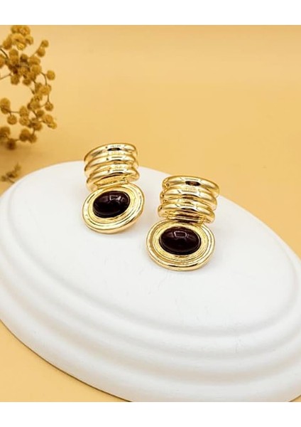 Kahverengi Marka Model Pirinç Gold Küpe fiyatları