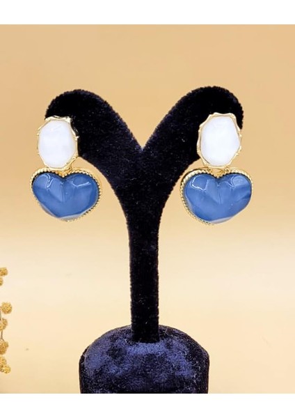 Açık Mavi Dalga Efektli Zr Model Sallantılı Küpe fırsatları