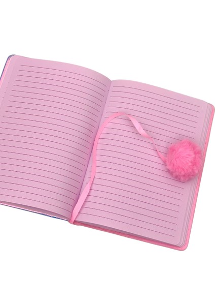 Peluş Ponponlu Hologramlı Çizgili Defter fiyatları