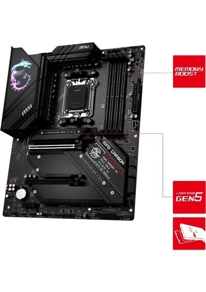 Msı Mpg B650 Carbon Wi-Fi Amd Am5 Ddr5 Atx Anakart - Teşhir fiyatları