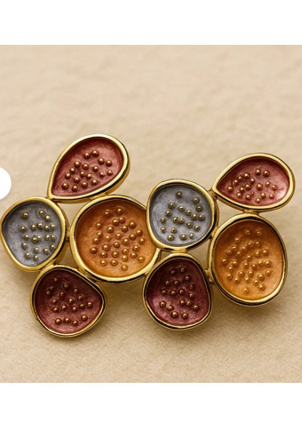 Renkli Mineli Çiçek Küpe