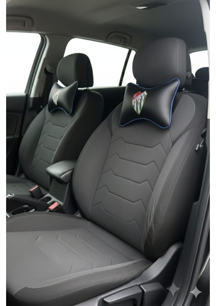 Yeşil-Beyaz Konfor - Bursaspor Logolu (4 Renk Detaylı) Ergonomik Oto Boyun Yastığı fiyatları