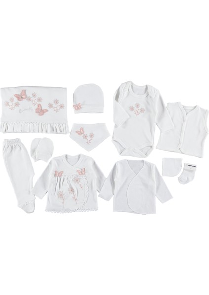 Çiçekli Kelebekli 10 Lu Hastane Çıkışı Zıbın Seti Lüks Set fiyatları