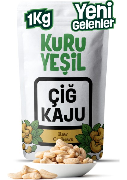 Çiğ Kaju 1 kg – Iri Tane Tuzsuz Katkısız Doğal Vegan Kuruyemiş