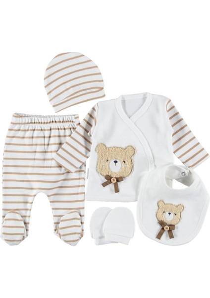 Erkek Çizgili Ayıcık 5 Li Zıbın Seti 1/3 Ay fiyatları