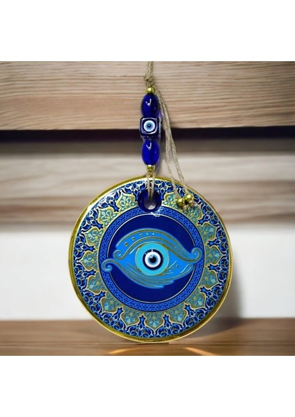 Yaldızlı Göz Modelli Duvar Süsü Camlı Duvar Dekoru