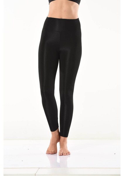 Yüksek Bel Parlak Disco Tayt 0595 fırsatları