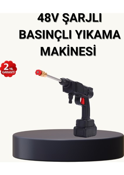 Taşınabilir Basınçlı Yıkama Makinesi – 5m Hortumlu Köpük Şişeli 48V Gü? - EMY9566-6688
