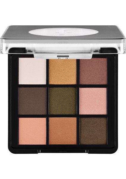 Kremsi Dokulu & Mat Bitişli/ışıltılı 9'lu Kompakt Göz Farı Paleti