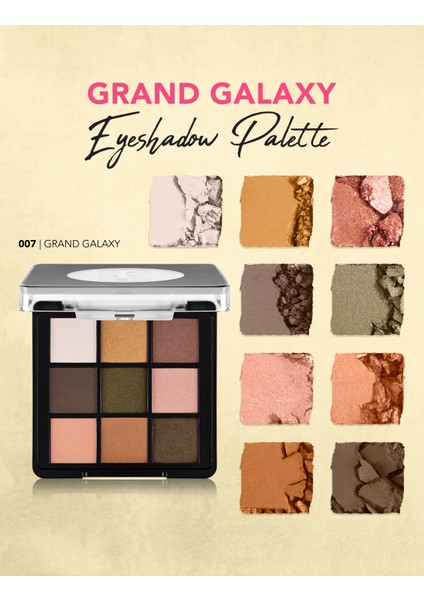 Kremsi Dokulu & Mat Bitişli/ışıltılı 9'lu Kompakt Göz Farı Paleti fırsatları