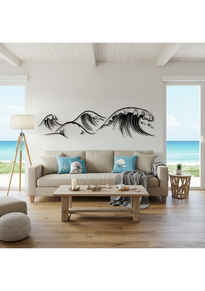 Deniz Dalgası Temalı Ahşap Duvar Tablosu fiyatları