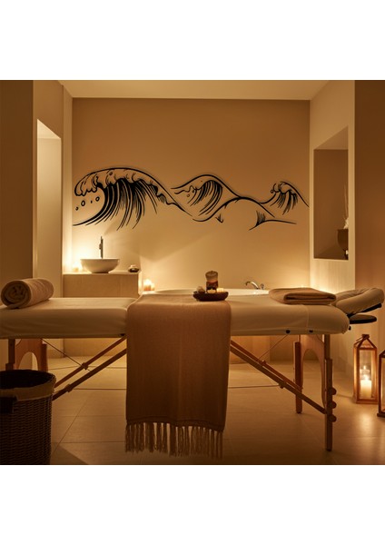 Deniz Dalgası Temalı Ahşap Duvar Tablosu modelleri