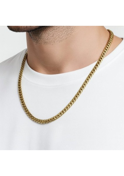 Erkek Yassı Yılan Sırtı Çelik Kolye 1.2mm x 4mm