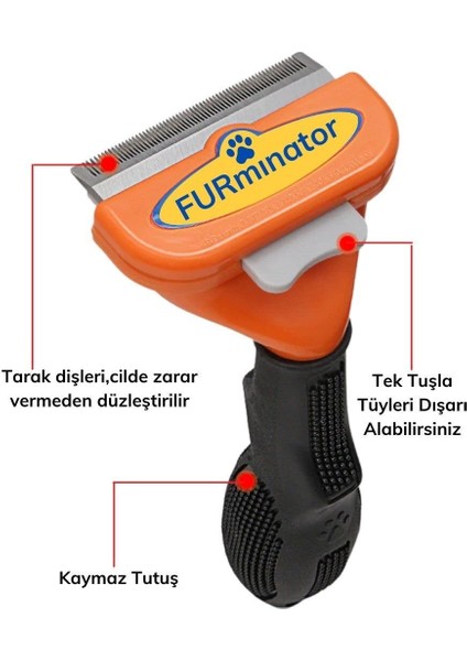 Uzun Tüylü Köpekler Için Kolay Tarama Fırçası Temizlenebilir Çelik Tarak Tüy Toplayıcı M fiyatları