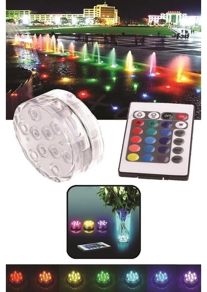 Su Geçirmez Kumandalı Renk Değiştiren Rgb Su Altı LED Lamba Spot fiyatları