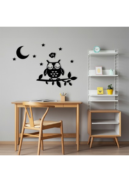 Uyuyan Baykuş Temalı Ahşap Duvar Tablosu fiyatları