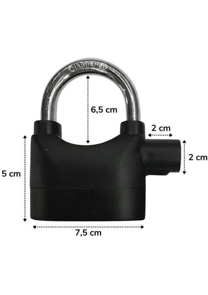 Desibel Siyah Alarmlı Çok Fonksiyonlu Ekstra Güvenlikli Kare Asma Dolap Kilidi fırsatları