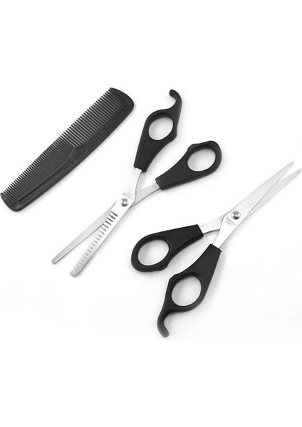 Kuaför Seti Saç Kesme ve Inceltme Makası Tarak Hediye 3lü Set