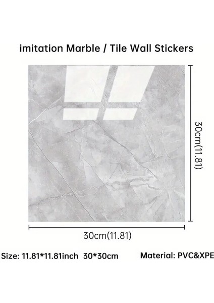 Gri Mermer Desen Duvar Sticker (30*30) modelleri