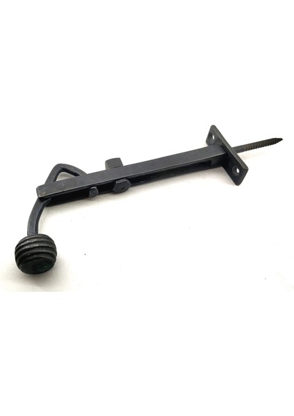 Antika Tarz Dekoratif Pirinç Ayarlı Panjur Stoperi - 150X55 Mm, Oksit