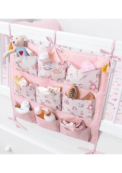 Baby 9 Cepli Bağlamalı Beşik Kenarı Düzenleyici (Pembe) fiyatları