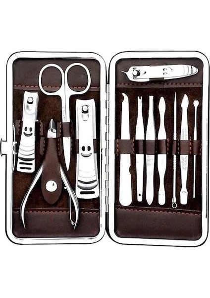 Profesyonel Çelik Manikür Pedikür Seti 12 Parça