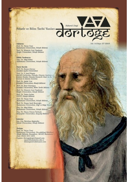Dörtöğe Felsefe ve Bilim Tarihi Yazıları Hakemli Dergi Yıl: 14 Sa
